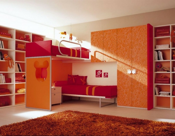 tapis-de-chambre-ado-orange-moelleux