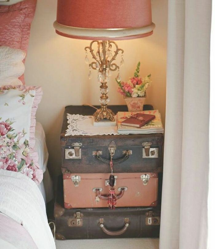 Déco-mignon-vintage-valise-lampe-table-de-nuit