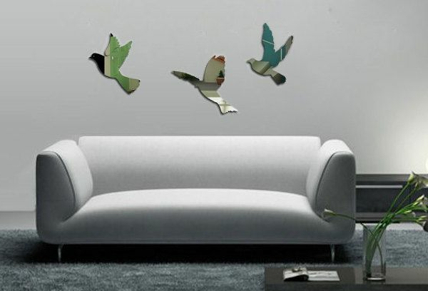 Idee-creative-miroir-mur-stickers-oiseaux