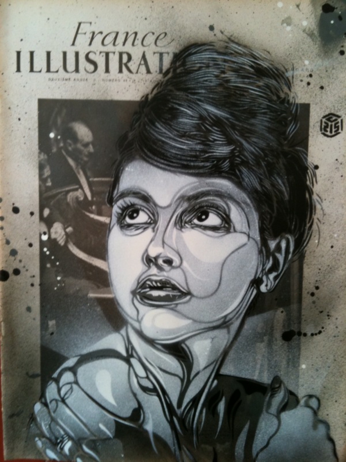 Art-urbain-C215-street-artiste-portrait-femme-blanc-et-noir
