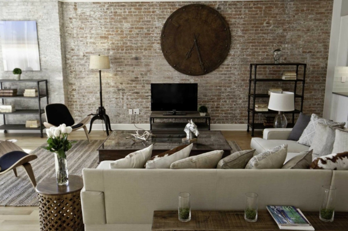 meubles style industriel le meuble tv am%C3%A9nager son salon confortable