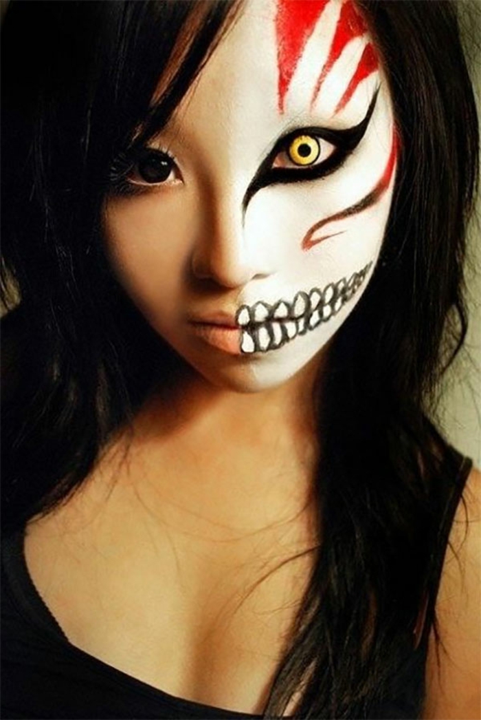 maquillage-pour-halloween-femme-maquillage-monstreux-dents-resized