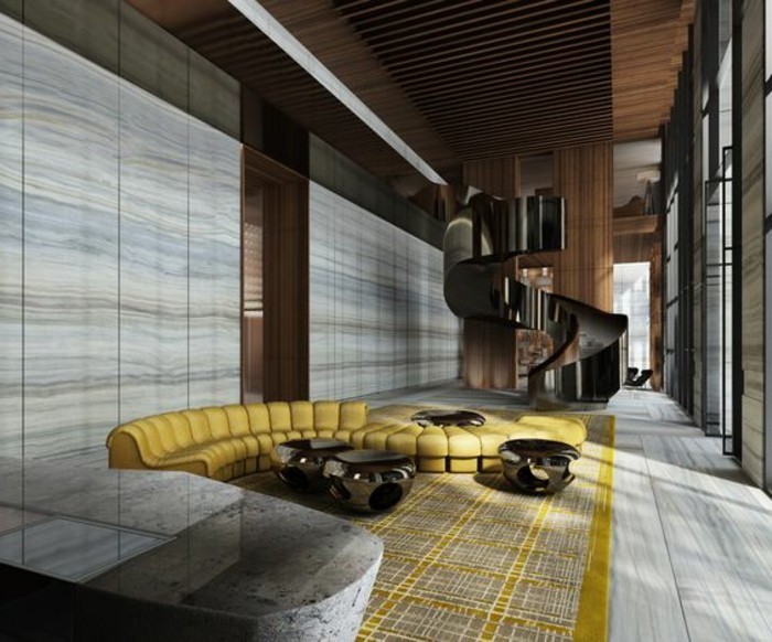 salon-chic-gris-jaune-salon-industriel-tapis-jaune-interieur-moderne-canape-conforama