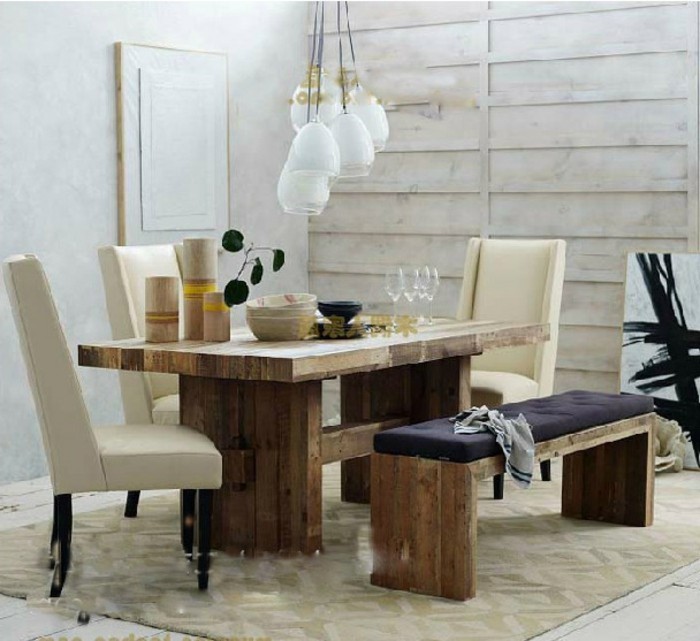 beau-amenagement-style-rustique-table-ronde-extensible-superbe-idee-decoration-design-intérieur