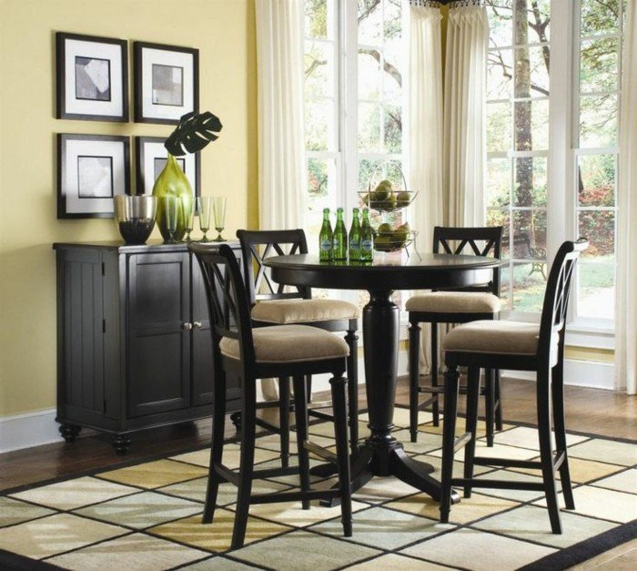 chaise-ikea-meuble-salle-à-manger-table-bois-massif-intérieur-cool-idee