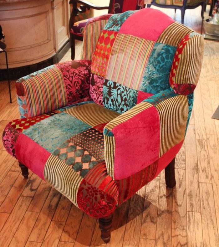 Le fauteuil patchwork une pièce boho chic pour faire votre intérieur