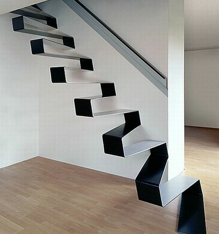 escalier-moderne-modele-escalier-suspendu-design-original-en-noir