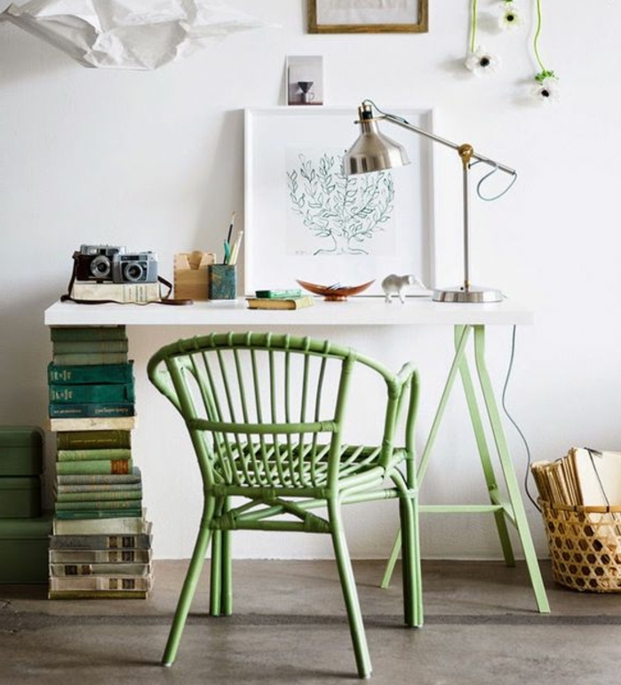 meuble-informatique-vert-blanc-mur-chaise