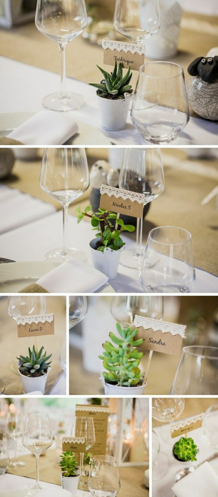 originale-idee-deco-table-mariage-avec-plante-verte-décoration-de-table-mariage-avec-plantes-vertes-en-cache-pot