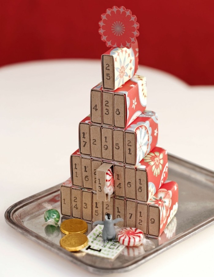 Kit Calendrier De L'Avent DIY 2025 - 24 Boîtes Cadeaux à Remplir - Décoration Noël Compte à Rebours