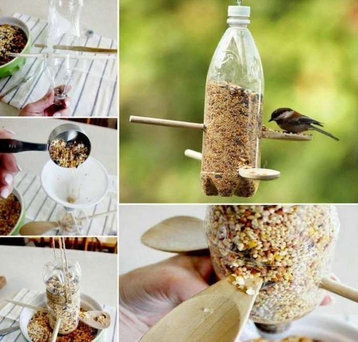 Mangeoire Oiseaux A Fabriquer Soi Meme Avec Bouteille Plastique Mangeoire pour oiseaux – 60 modèles et idées DIY