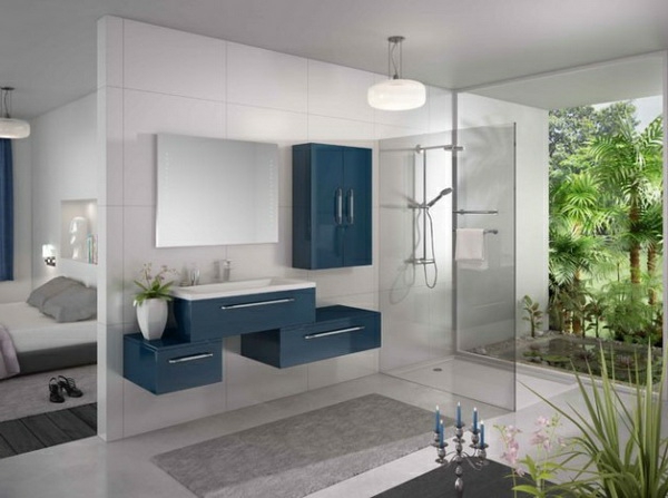 Idées-de- décoration-salle de-bain-bleu