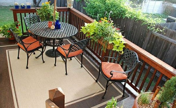 moderne-métal-patio-chaise-bois