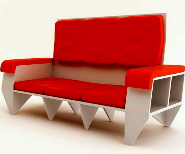 canapé-moderne-design-rouge-art