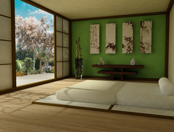 panneau-japonais-penture-zen-style-asiatique-chambre-à-coucher