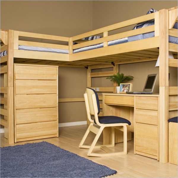 lit-d'enfant-avec-tiroirs-dortoir-éléguant-en-bois