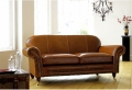 Le canapé de cuir vintage donne un style solide à votre habitation!