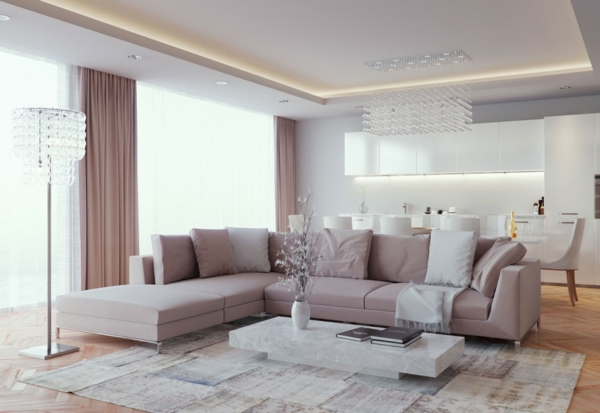 Le-marbre-et-le-design-contemporain-salle-de-séjour-avec-une-table-basse-en-marbre