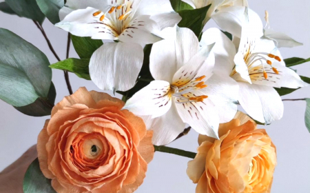 fleur en papier crepon mariage bouquet de fleurs