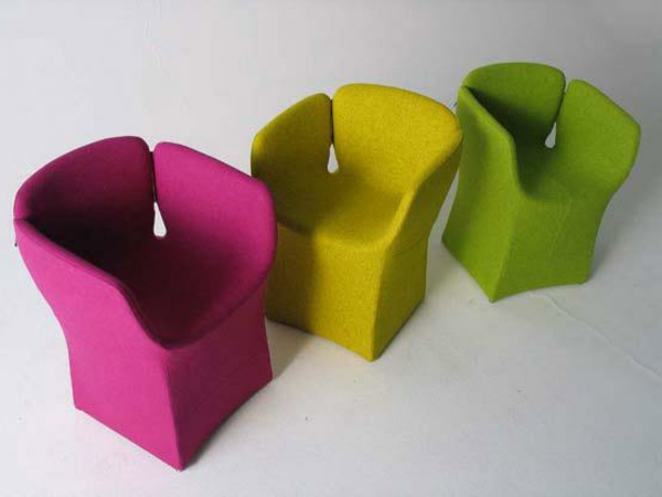 mobilier-de- design-contemporain-trois-chaises-colorées