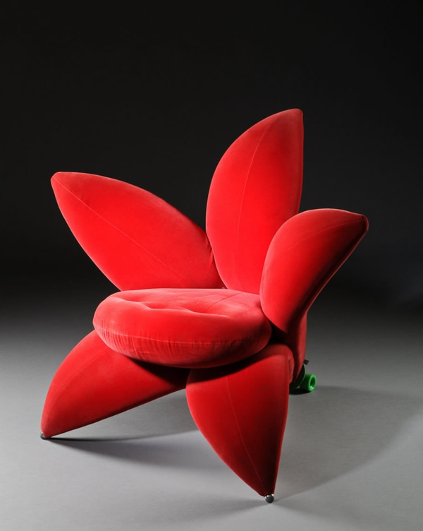 mobilier-de- design-contemporain-une-chaise-charmante-rouge