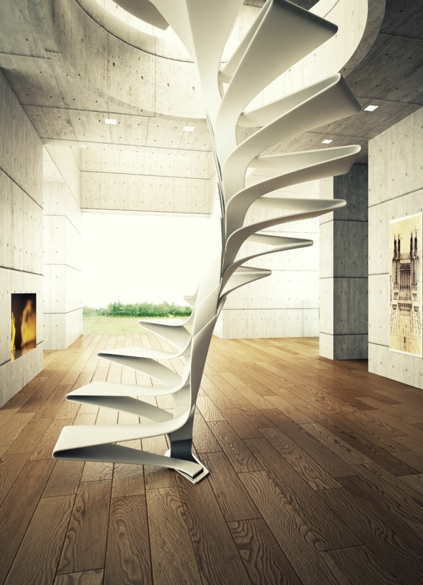 architecture-futuriste-escalier