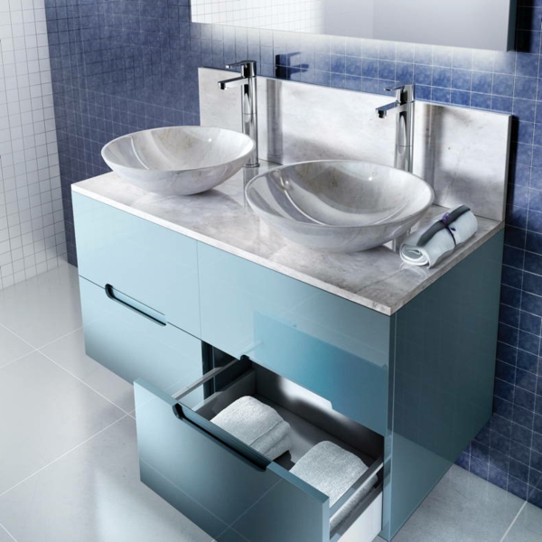 meuble-salle-de-bain-à-double-vasque-en-bleu
