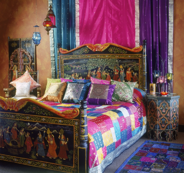 meubles-indiens-chambre-à-coucher-impressionnante