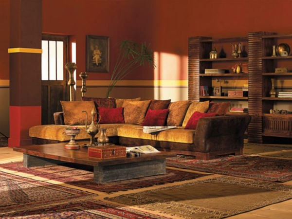 meubles-indiens-salle-de-séjour-touche-traditionnelle