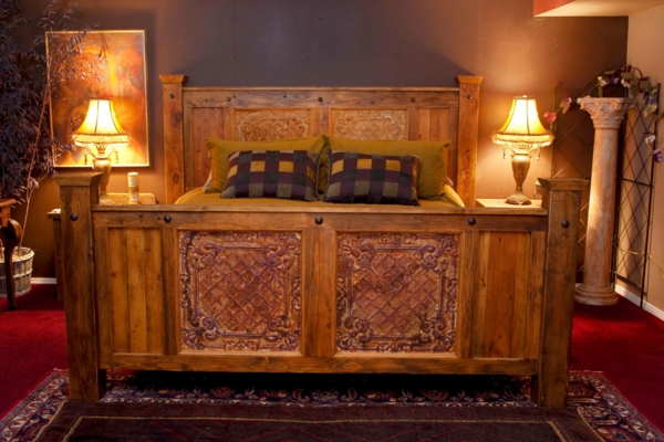 meubles-rustiques-petite-chambre-à-coucher-de-style-rustique