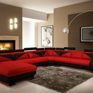 Choisissez un canapé bicolore moderne.
