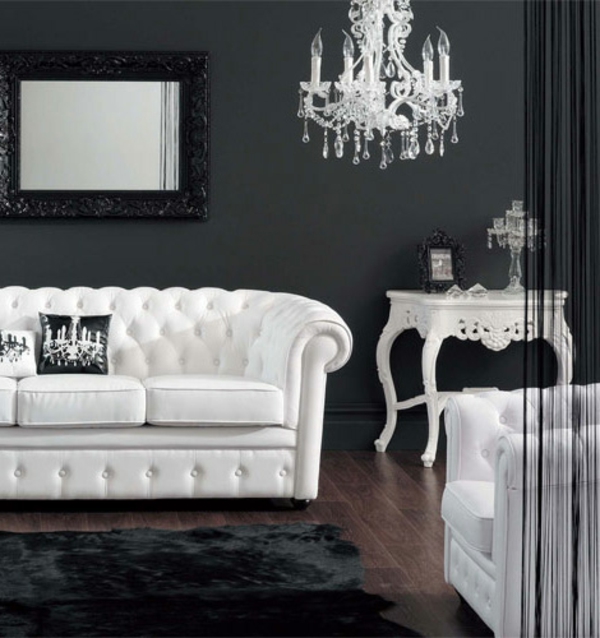 chevet-baroque-une-chambre-noire-à-ameublement-blanc