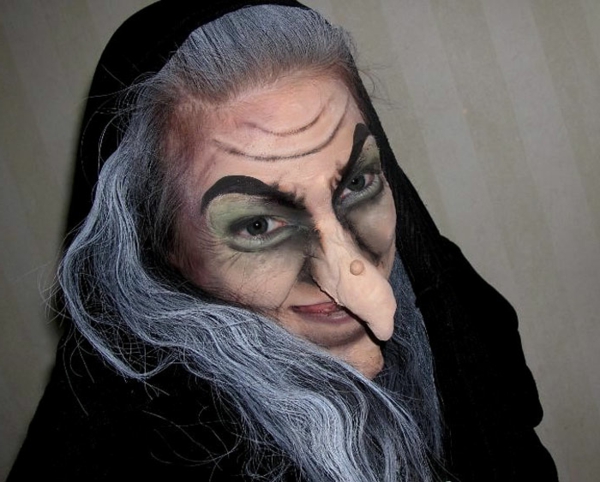 cool-maquillage de sorcière de Halloween