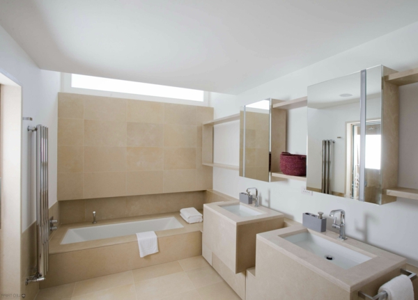 lavabo-à-double-vasque-salle-de-bains-en-blanc-et-marron