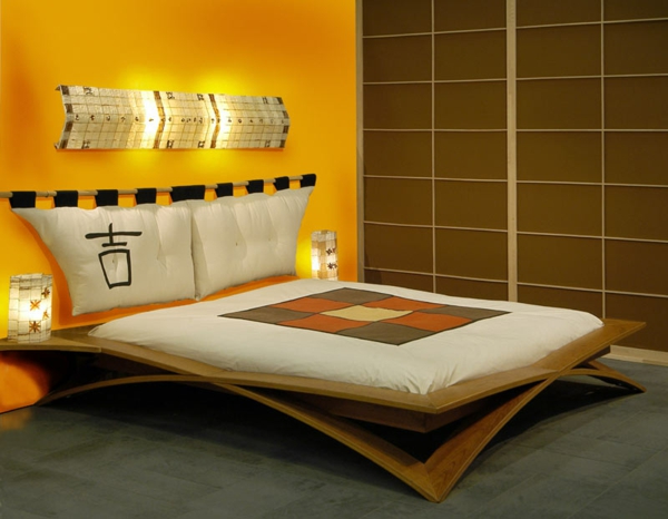 lit-roche-bobois-chambre-à-coucher-rétro-japonaise