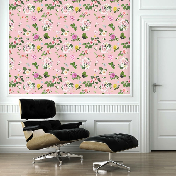 papier-peint-adhésif-rose-floral