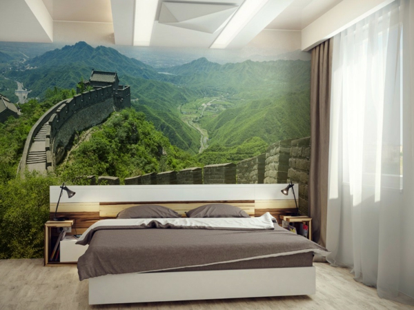 poster-mural-trompe-l' oeil-la-grande-muraille-de-Chine
