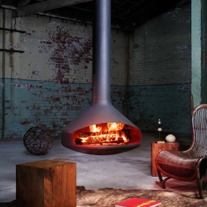 La cheminée suspendue - le design spectaculaire du chauffage