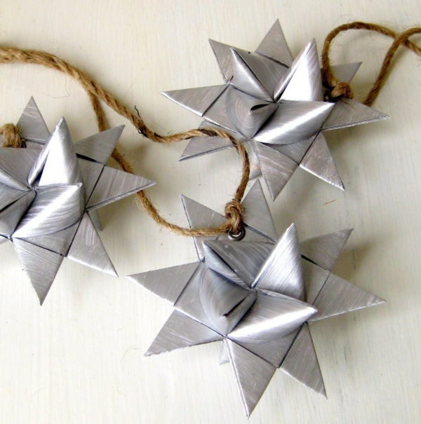 guirlande-origami-papier-argenté