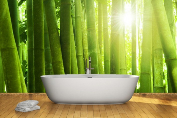 sticker-bambou-décoration-murale-de-salle-de-bains