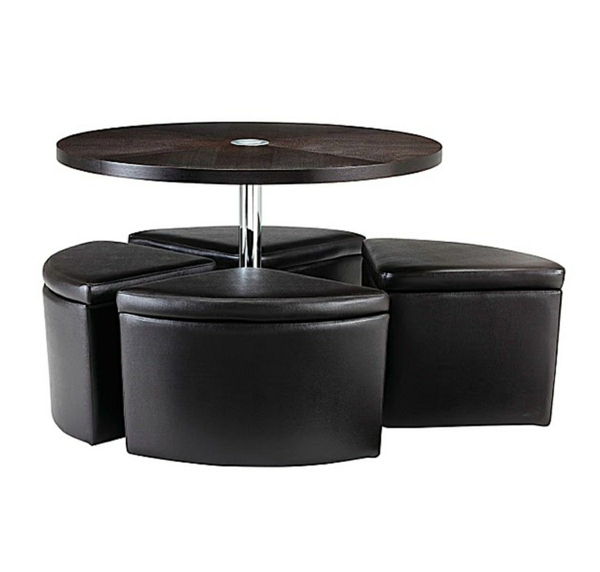 table-basse-avec-pouf-quatre-poufs-noirs-en-cuir