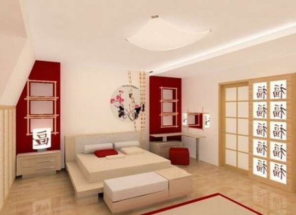 décoration-asiatique-chambre-à-coucher-minimaliste