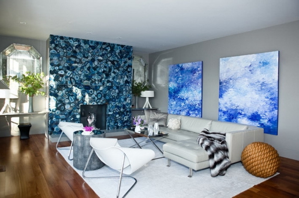 peinture-abstraite-peintures-bleues-dans-une-salle-de-séjour