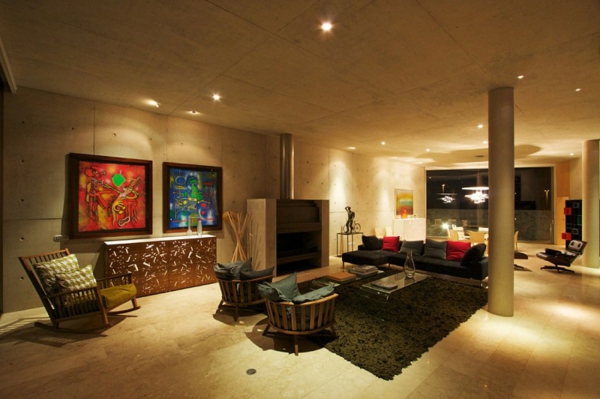 peinture-abstraite-salle-de-séjour-luxueuse