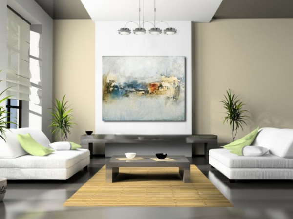 peinture-abstraite-une-salle-de-séjour