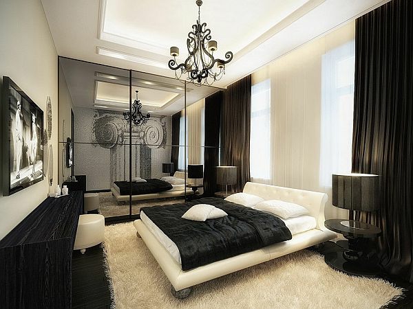 suspension-baroque-chambre-à-coucher-en-noir-et-blanc