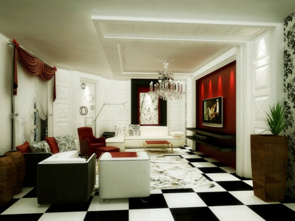 suspension-baroque-sofas-blancs-fauteuil-rouge