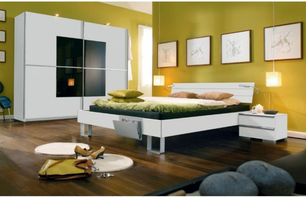 chambre-a-coucher-complète-mur-vert-lit-original-en-blanc-pour-votre