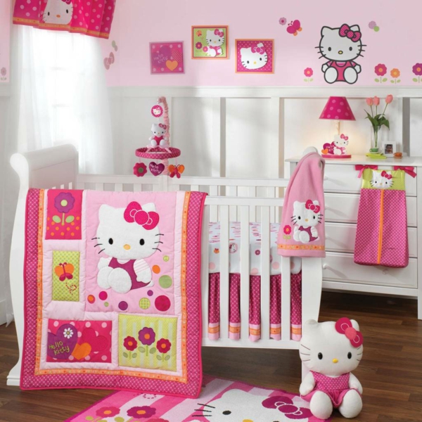 décoration-chambre-bébé-déco-chambre-hello-kitty