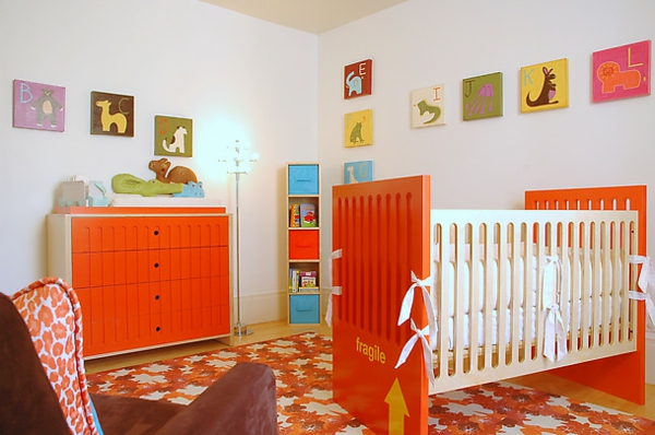 décoration-chambre-bébé-déco-en-orange
